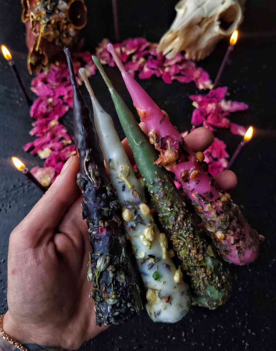handmade wax ritual herbal candles set of 5 - Knoxville, Tennessee - FleaMarketBay