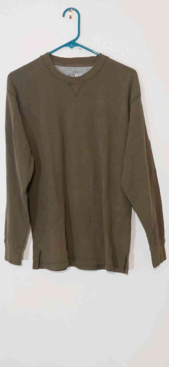 Mens Long Sleeve Waffle Print Dress Shirt Medium - Dane, Wisconsin