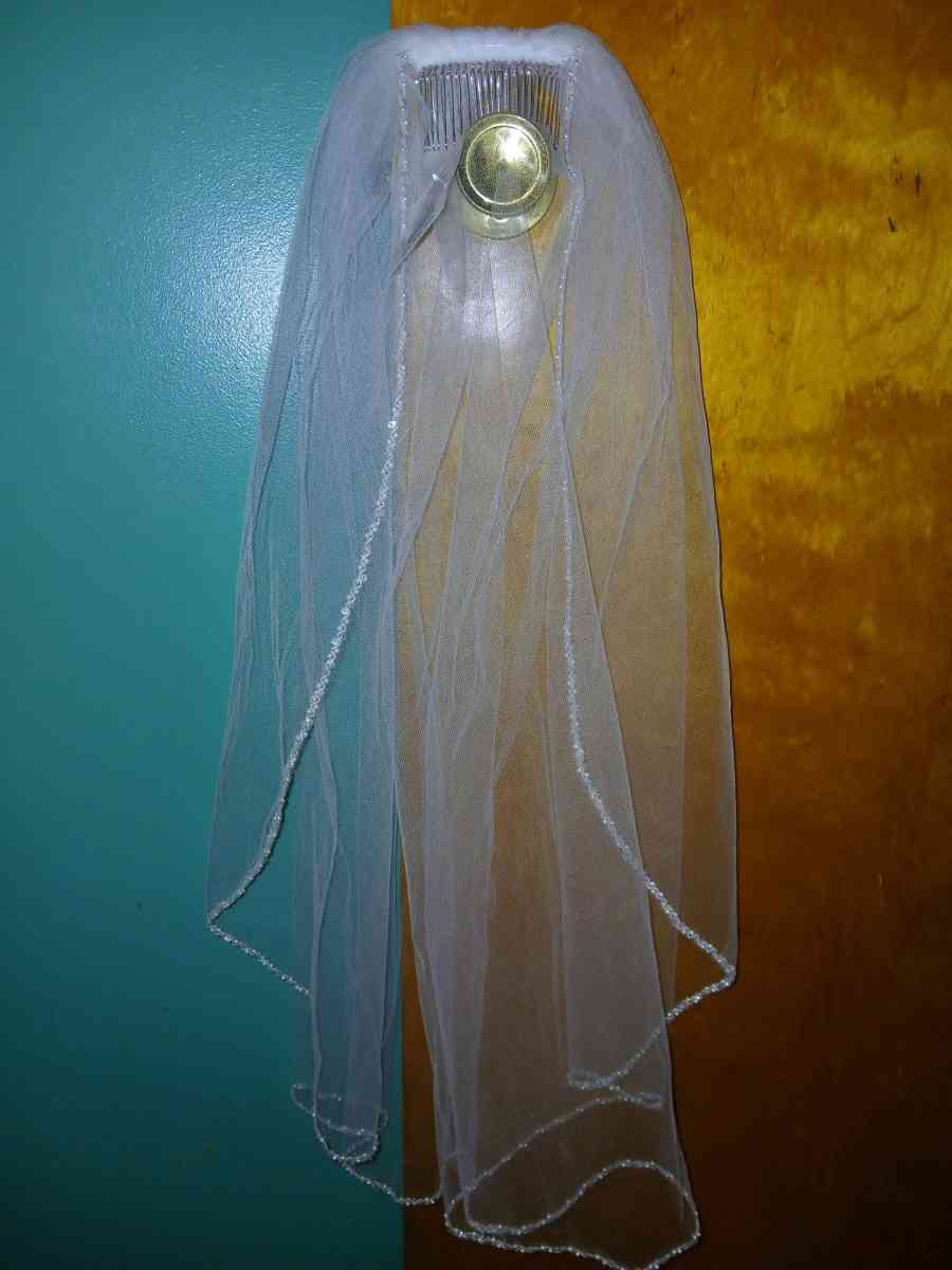 White Laced Wedding Dress with Train - Clarksburg, West Virginia - FleaMarketBay