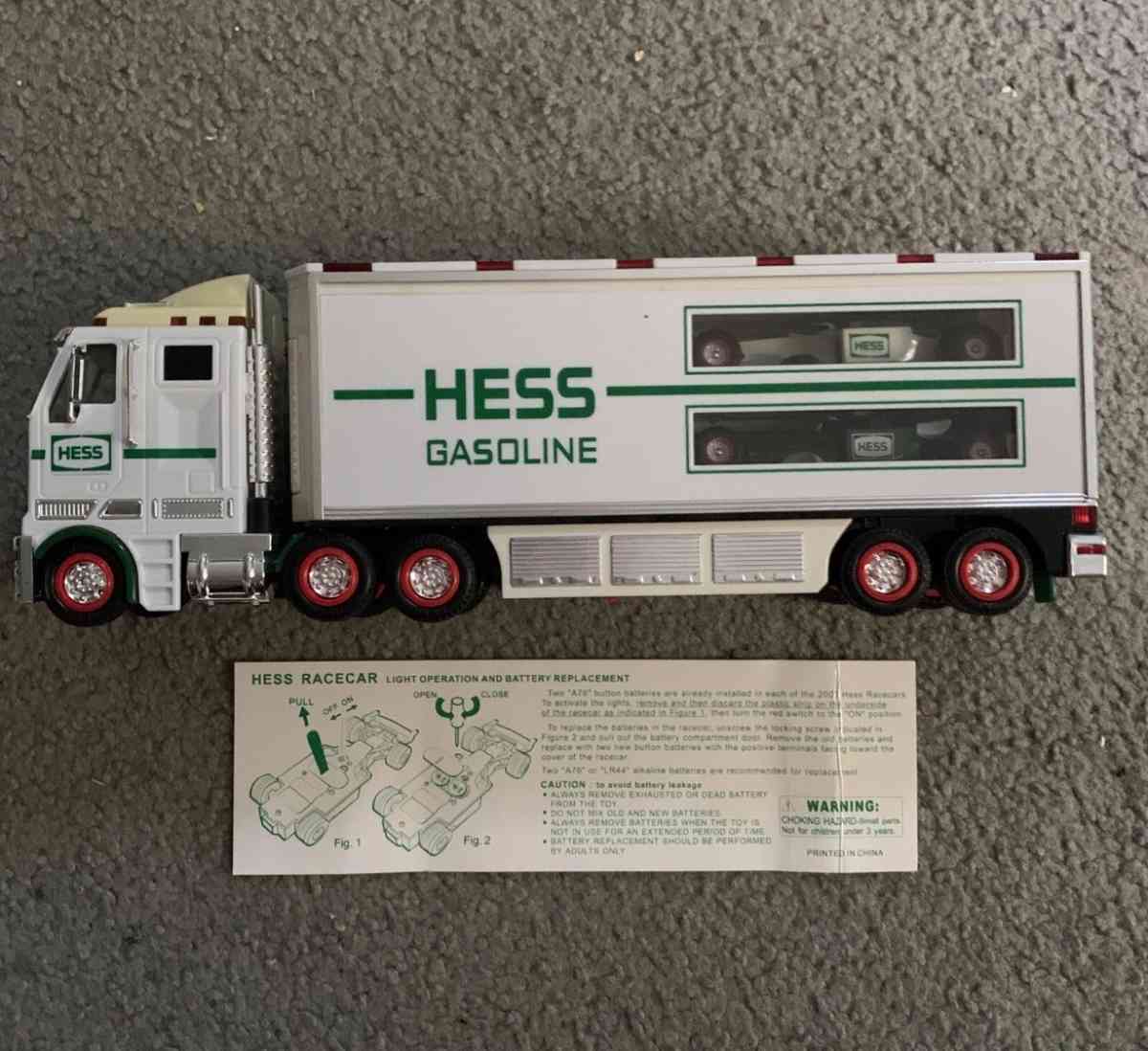 2003 Hess Truck w Pullback RACE CARS openbox see details bel - Piscataway, New Jersey - FleaMarketBay
