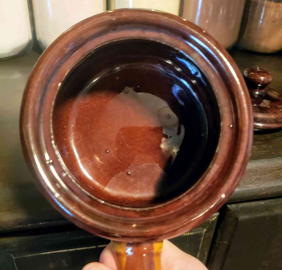 Vintage French Onion Chili Crock Pot with Handle Lid Brown - Herriman, Utah - FleaMarketBay