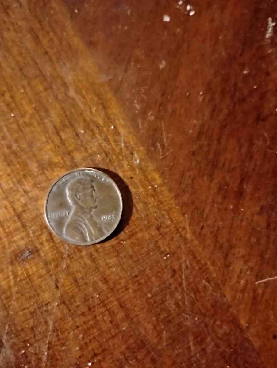 1983 Lincoln memorial pennywith no mint mark and 3derror - Little Rock, Arkansas