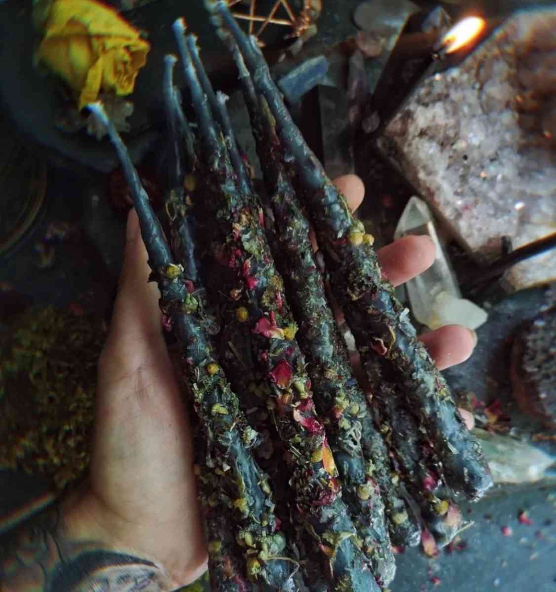 handmade wax ritual herbal candles set of 5 - Knoxville, Tennessee - FleaMarketBay