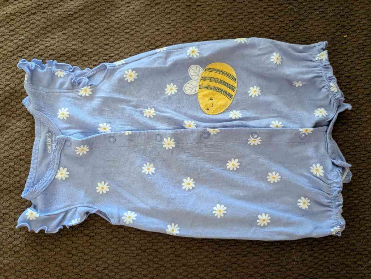 Baby Purple romper with bee