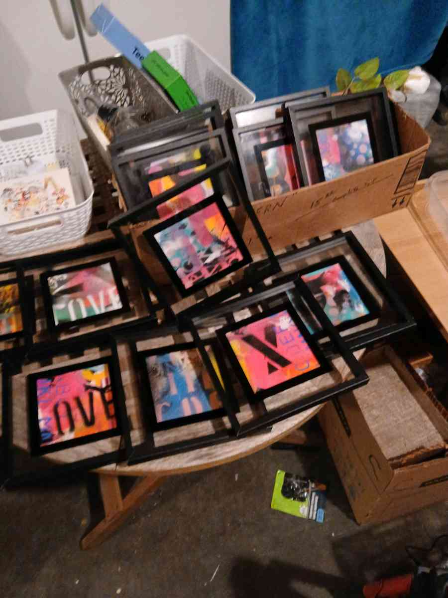 15 6x6 framed original art work by Fern - Louisville, Kentucky - FleaMarketBay