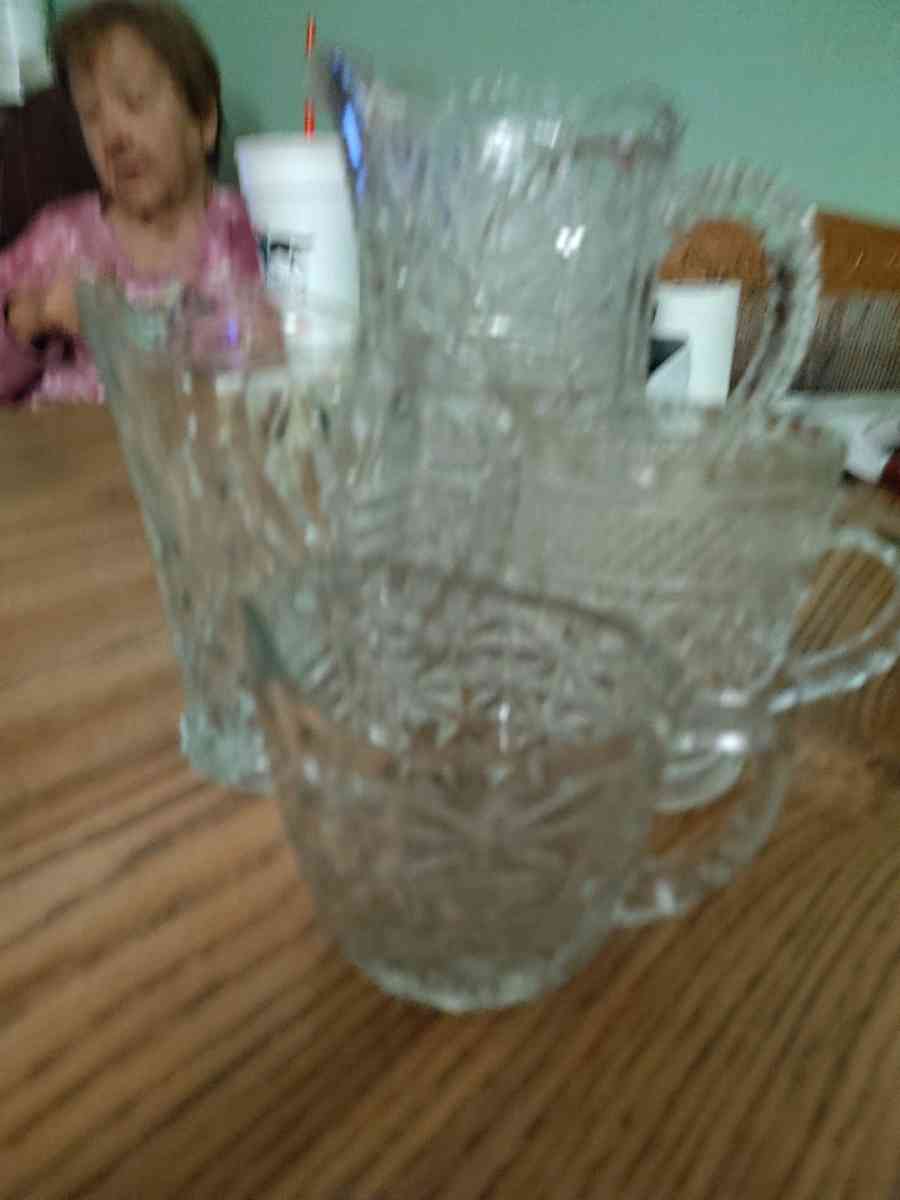 This is a Libbey Hobstar clear glass tumbler