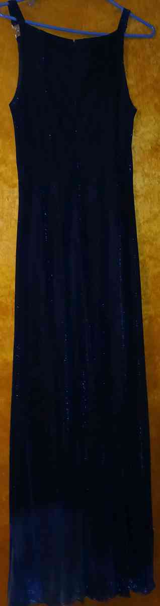 Dark Blue with Black Laced Prom Junior Dress - Clarksburg, West Virginia - FleaMarketBay