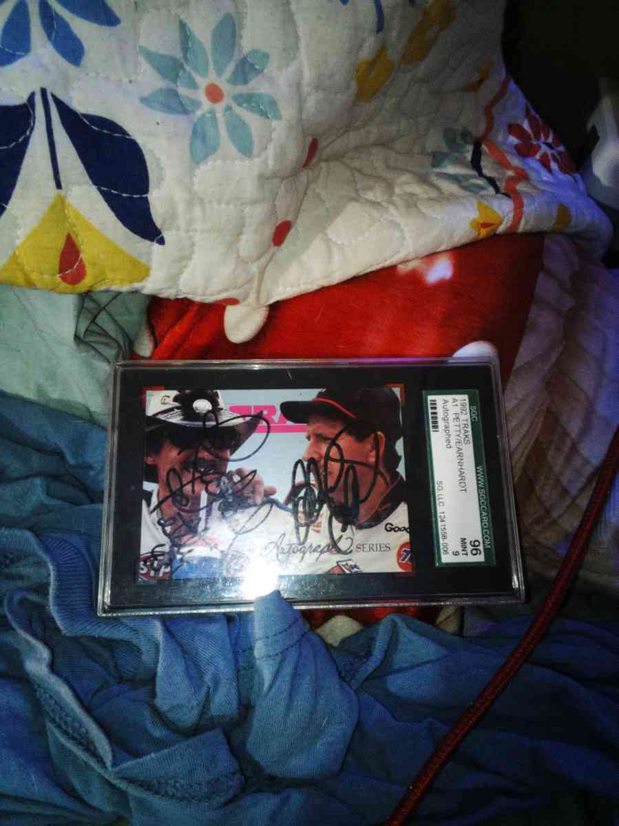 a autographed 1992 tracks Petty Earnhardt 96 mint card - Fayetteville, North Carolina - FleaMarketBay