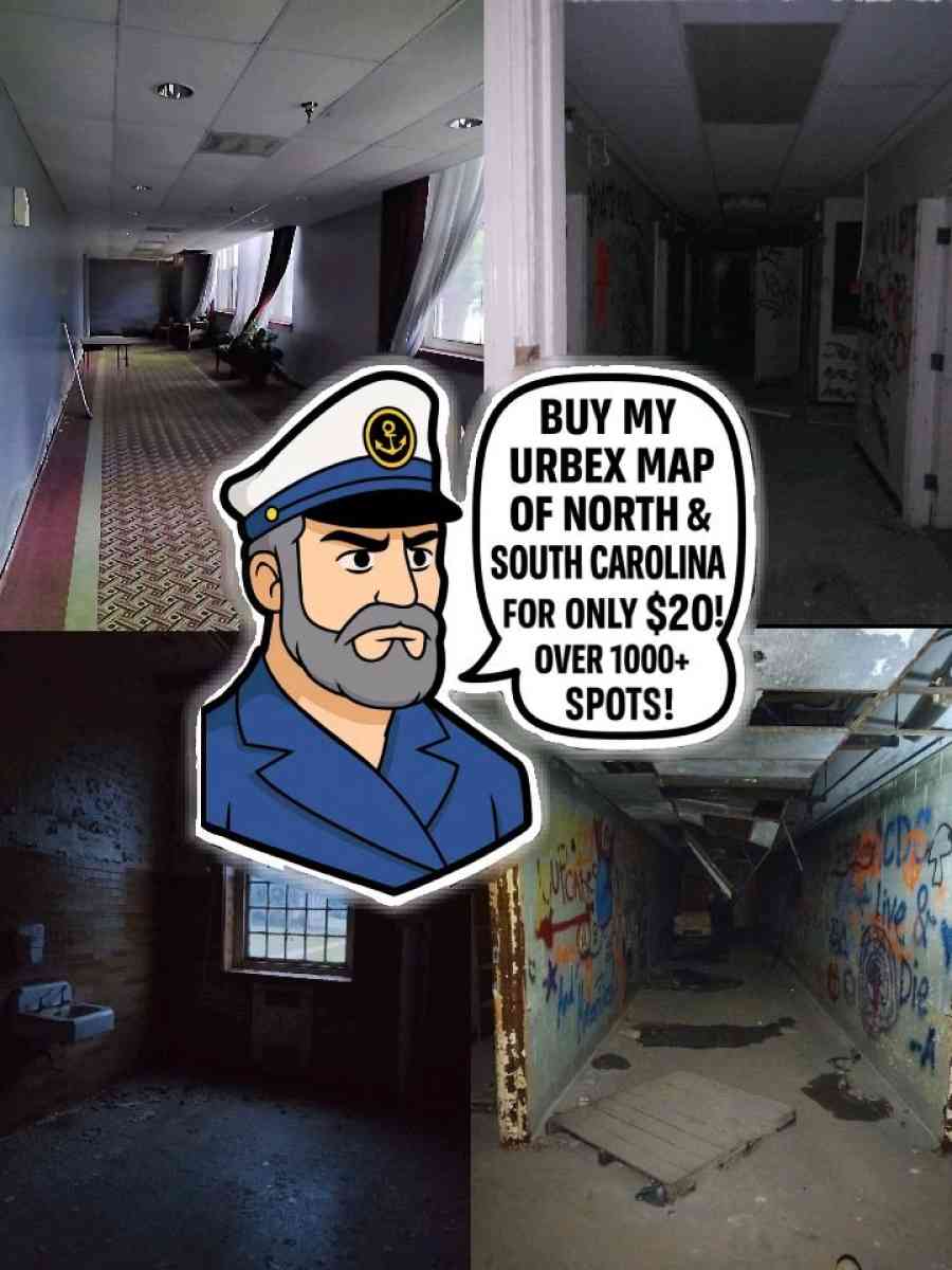 Urbex map for the Carolinas - Raleigh, North Carolina