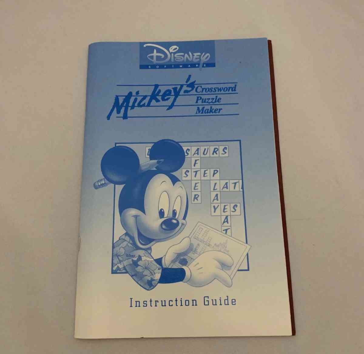 Disney Software Mickeys Crossword Puzzle Maker  User Guide U - Piscataway, New Jersey - FleaMarketBay