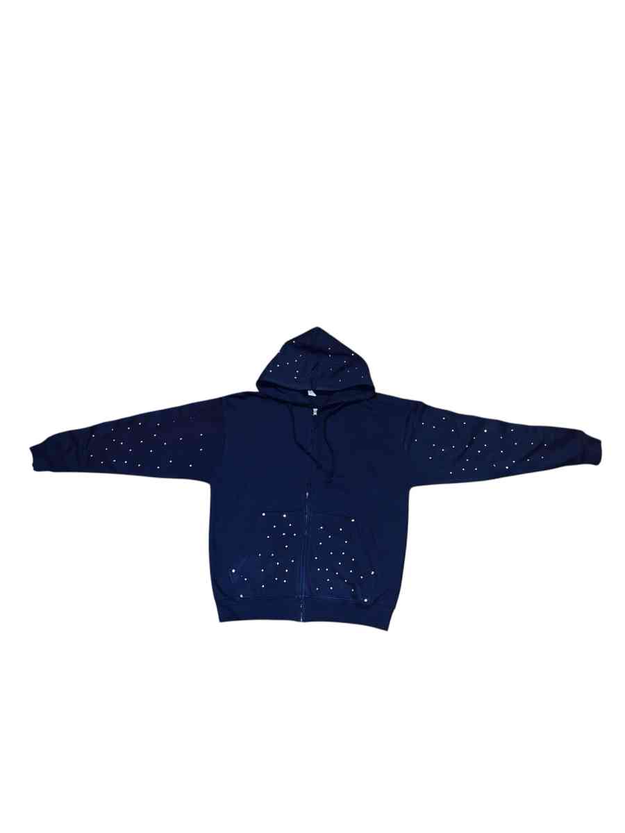 rhinestone zip up hoodie - Atlanta, Georgia - FleaMarketBay