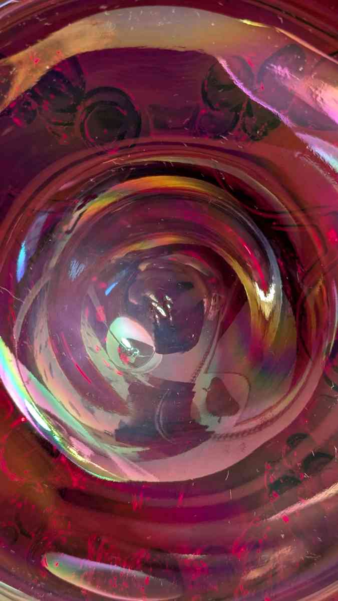 Vintage Red Glass Fenton Shell and Dollfin Carnival Glass Ca - Phoenix, Arizona - FleaMarketBay