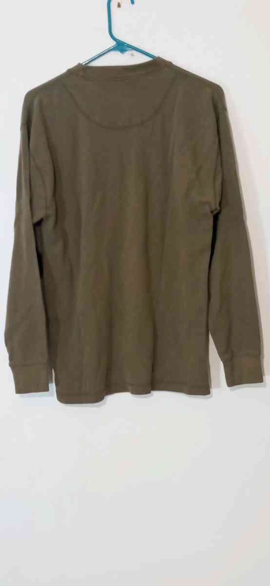 Mens Long Sleeve Waffle Print Dress Shirt Medium - Dane, Wisconsin - FleaMarketBay