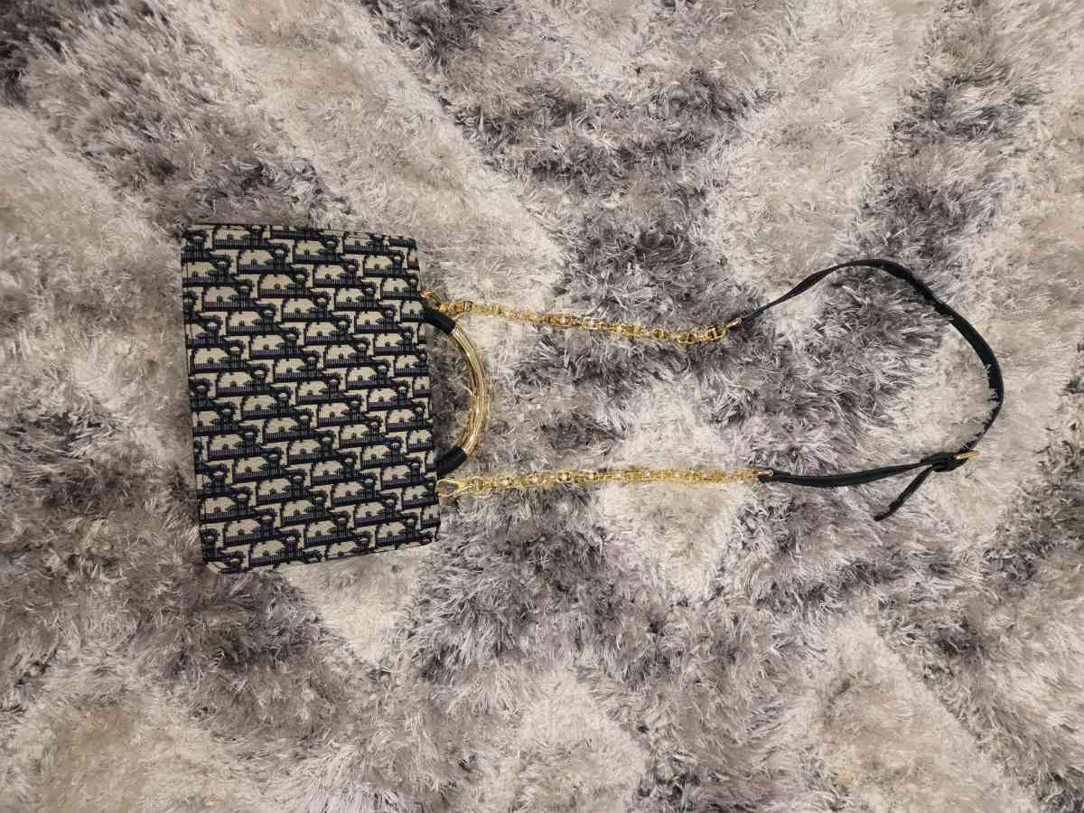 Luxury Monogram Handbag with Gold Accents and Pearl Lock Det - Beverly Hills, California - FleaMarketBay