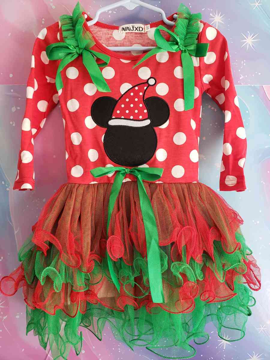 Santa Mickey Mouse Girls Christmas Dress - Streamwood, Illinois