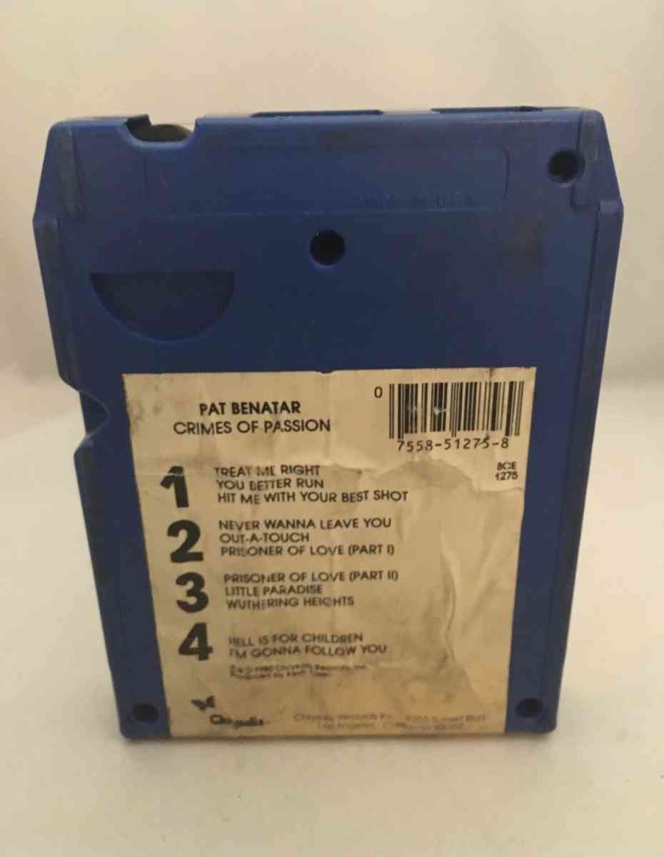 Crimes of Passion Pat Benatar 8 Track used see details below - Piscataway, New Jersey - FleaMarketBay