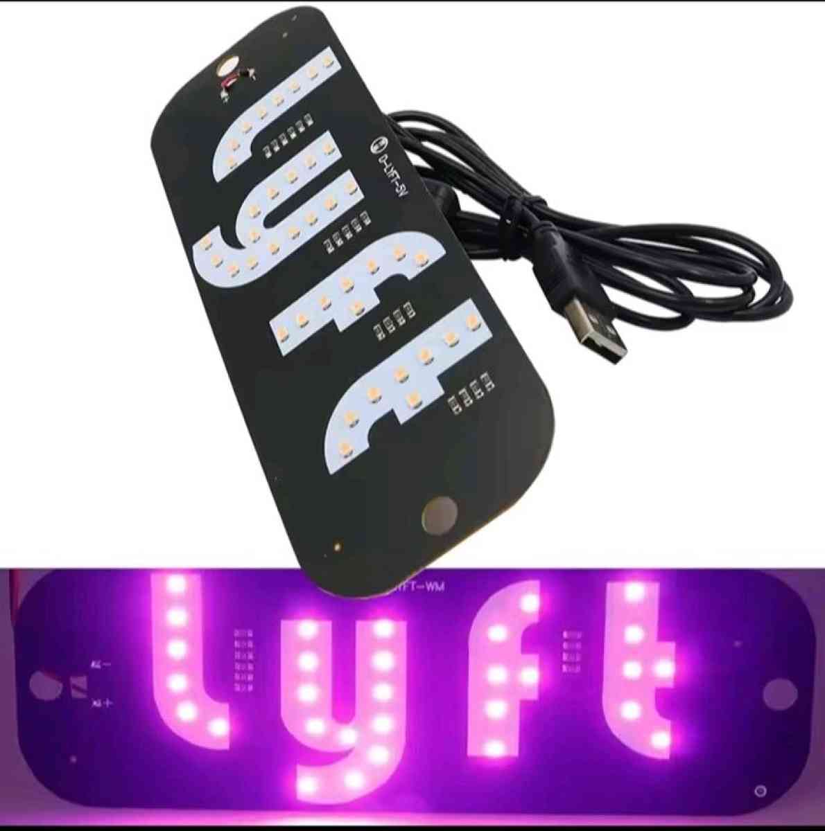 pink lyft usb led car sign - Los Angeles, California