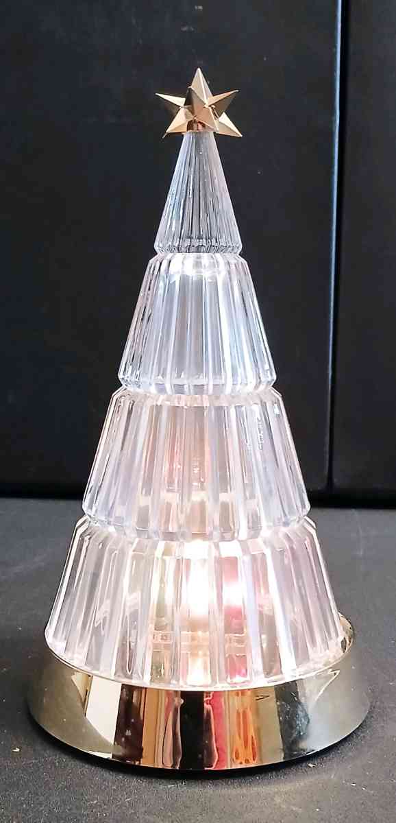 90s Avon Lighted Crystal Christmas Tree