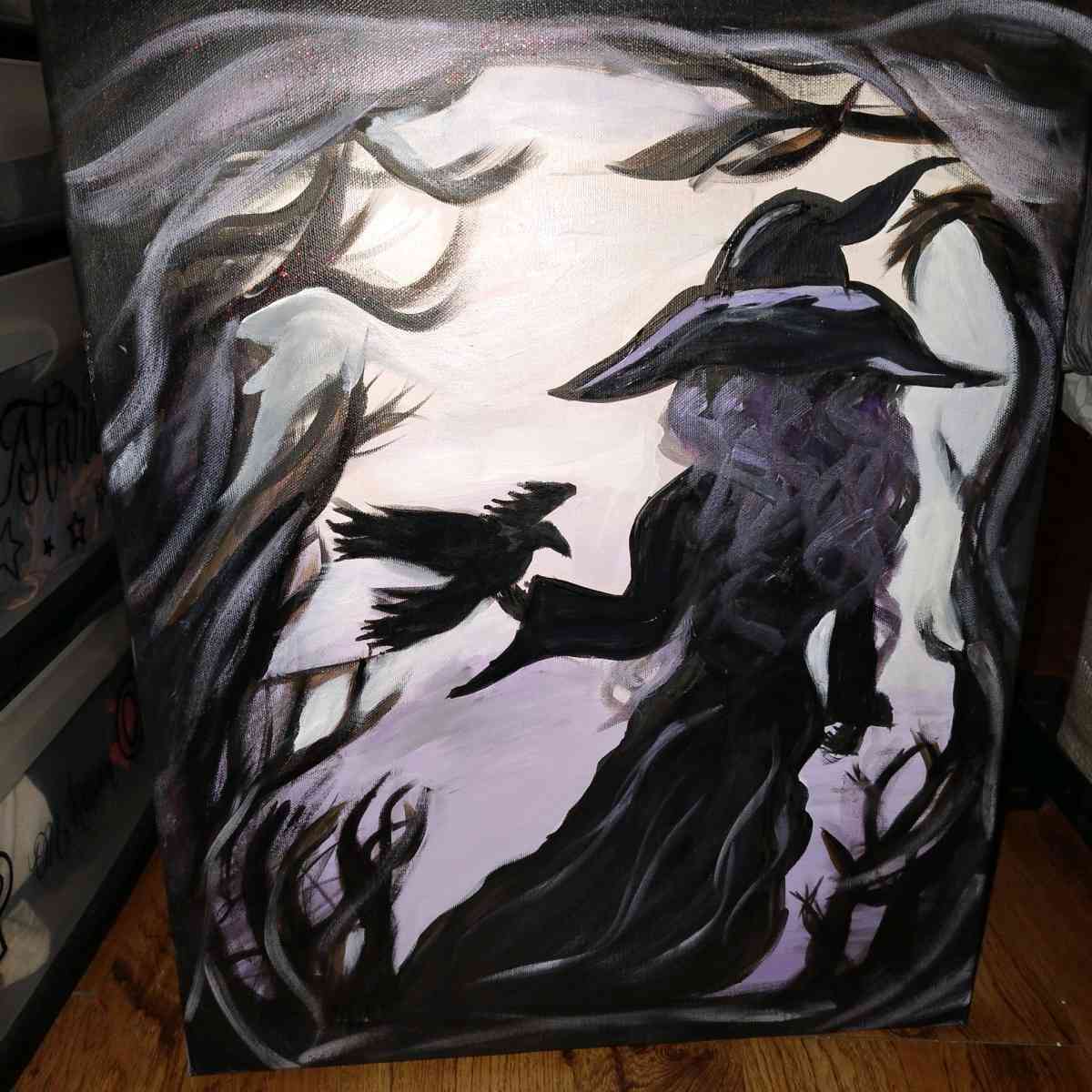 handmade purple witch painting - Knoxville, Tennessee