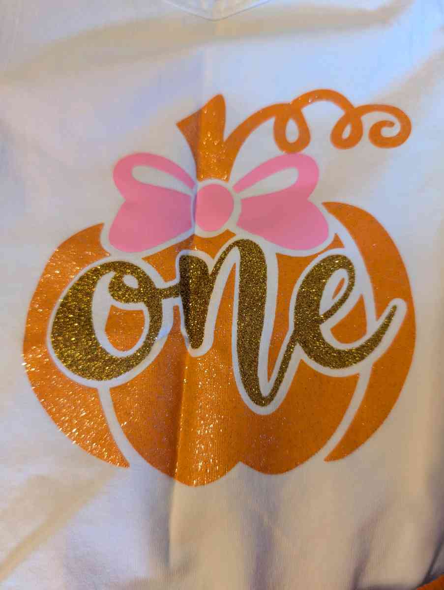 Fall pumpkin one year old baby outfit - Savannah, Georgia - FleaMarketBay