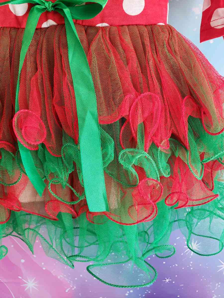 Santa Mickey Mouse Girls Christmas Dress - Streamwood, Illinois - FleaMarketBay