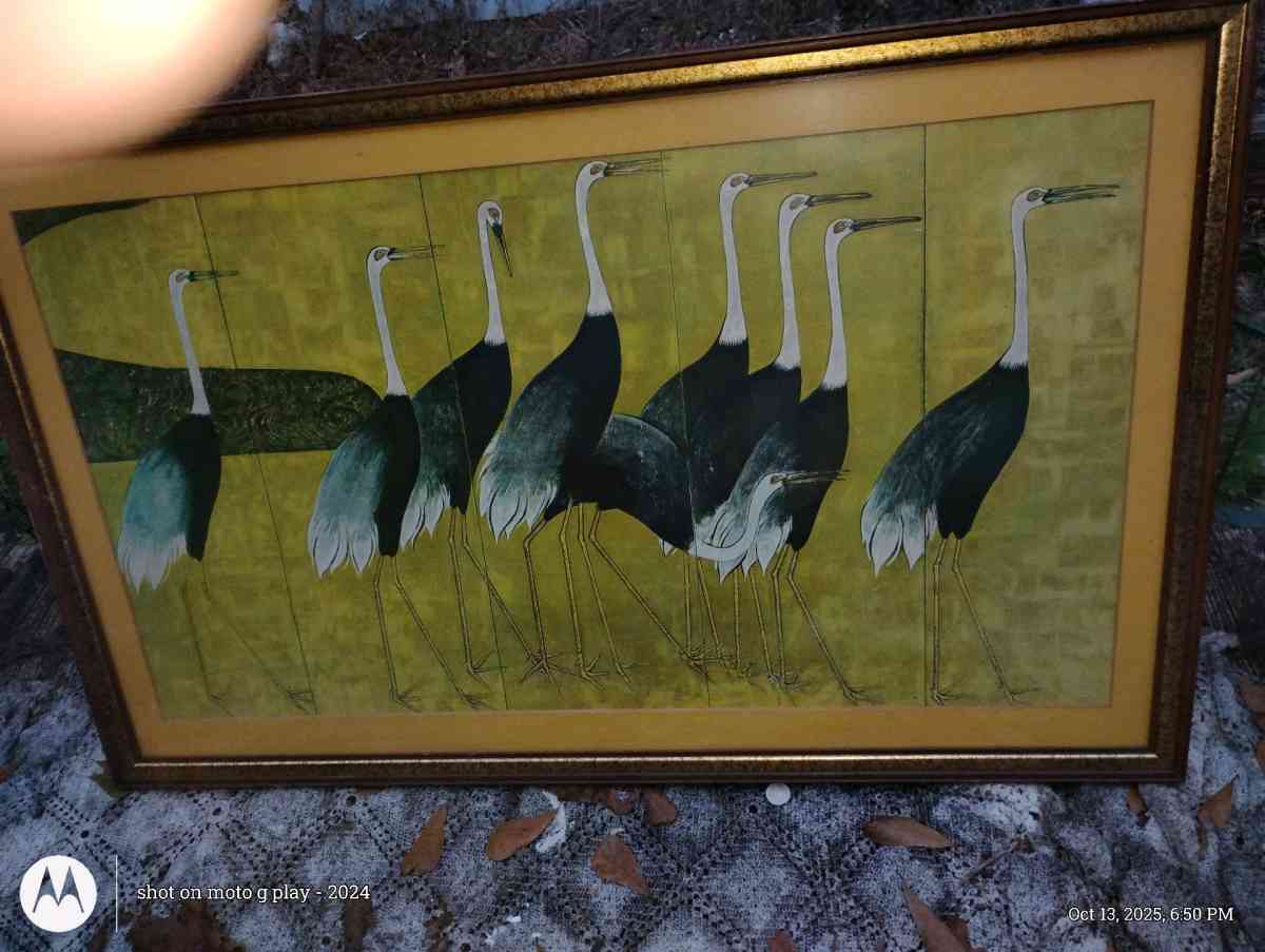 Vintage portrait of Flamingos - Jackson, Georgia - FleaMarketBay