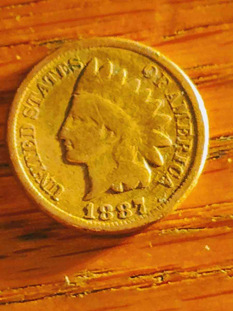 1887 Indian head cent DDO - Philadelphia, Pennsylvania