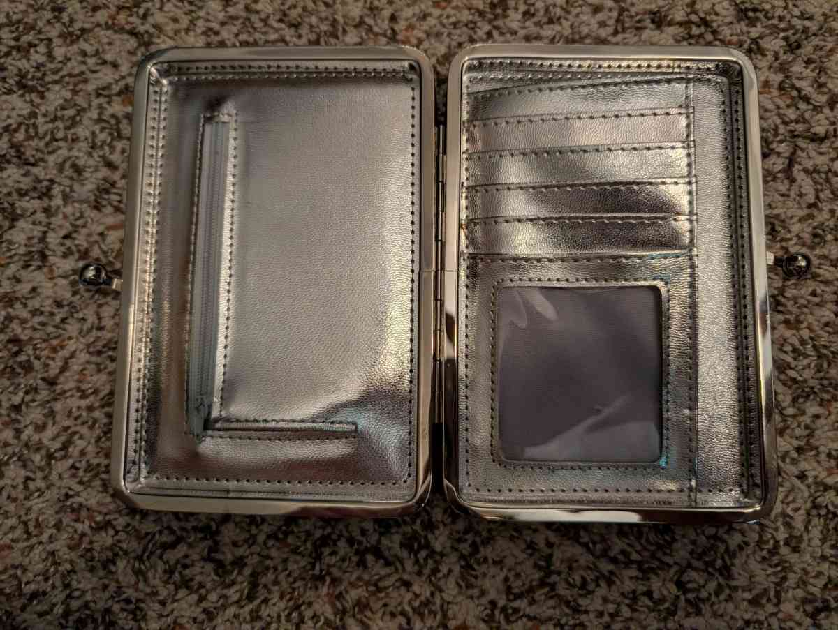 Black and gray with a hint of pink wallet - Savannah, Georgia - FleaMarketBay