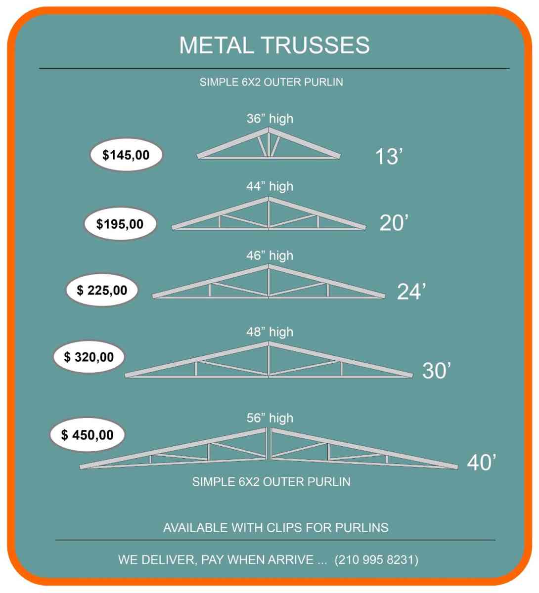 trusses rafters cabrillas - Houston, Texas - FleaMarketBay
