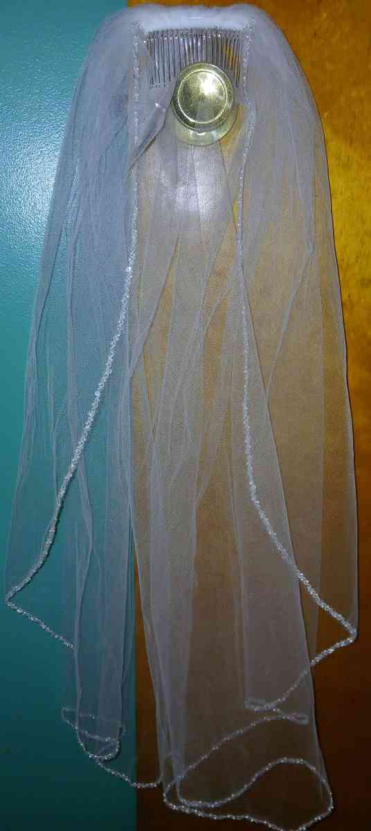 White Laced Wedding Dress with Train - Clarksburg, West Virginia - FleaMarketBay