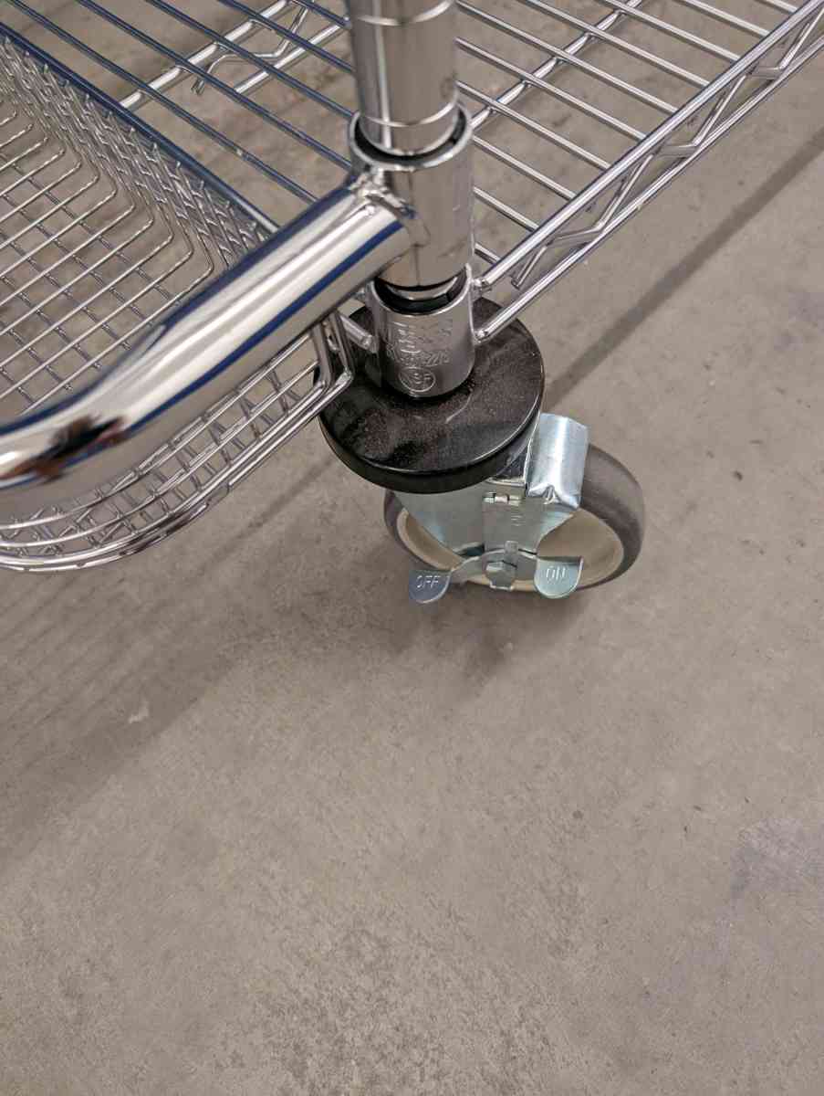 Industrial Chrome 3 Tier Utility Cart - Albuquerque, New Mexico - FleaMarketBay