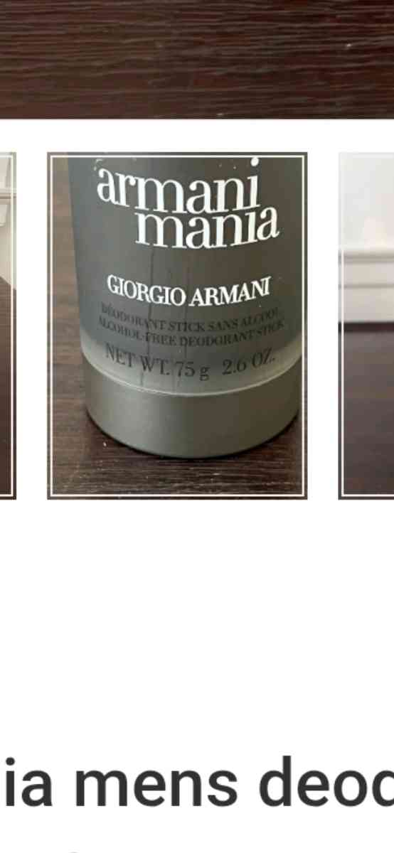 EXTREMELY RARE DISCONTINUED ARMANI MANIA DEODORANT STICK - Chicago, Illinois - FleaMarketBay