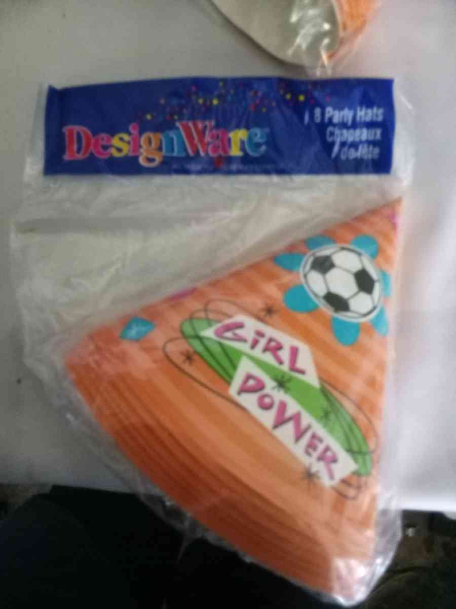 5x packs of 8 girl power party hats - South Haven, Michigan - FleaMarketBay