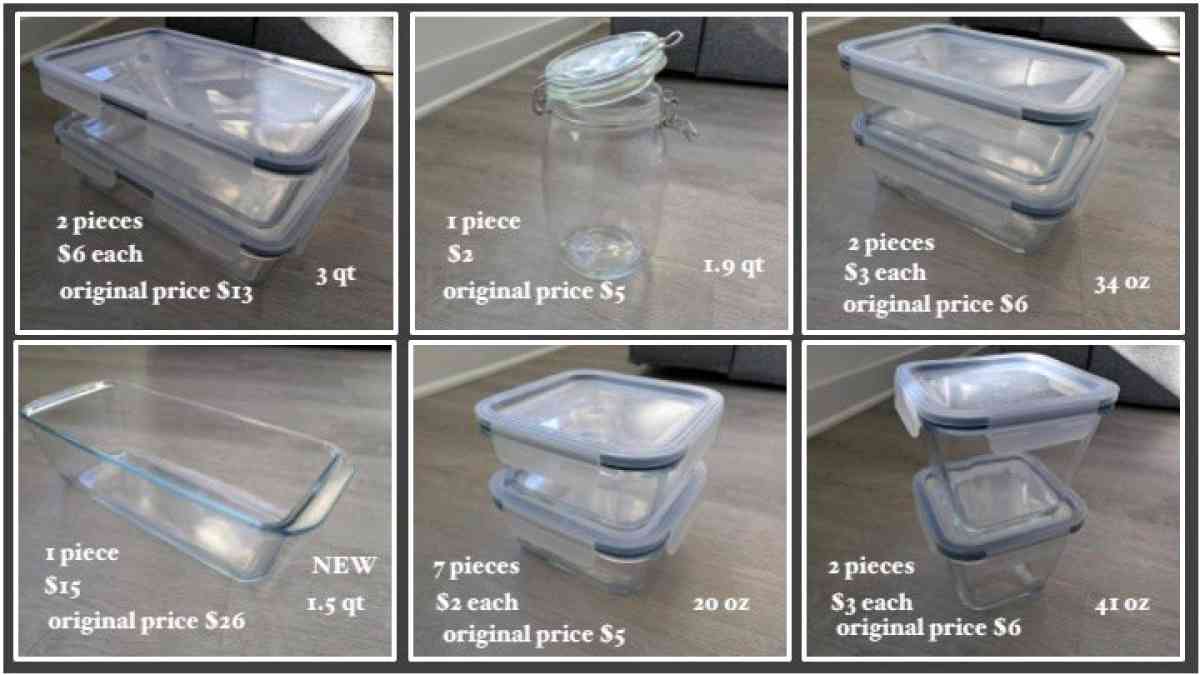 IKEA 365 Glass Food Containers and Loaf Pan and Jar