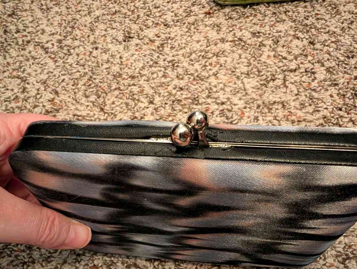 Black and gray with a hint of pink wallet - Savannah, Georgia - FleaMarketBay