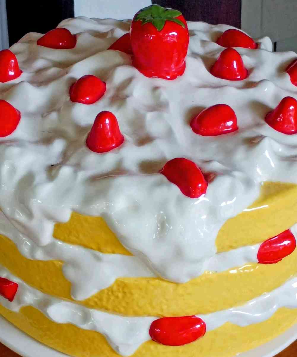 Vintage Strawberry Shortcake Cake Plate stand and dome - Andalusia, Alabama - FleaMarketBay