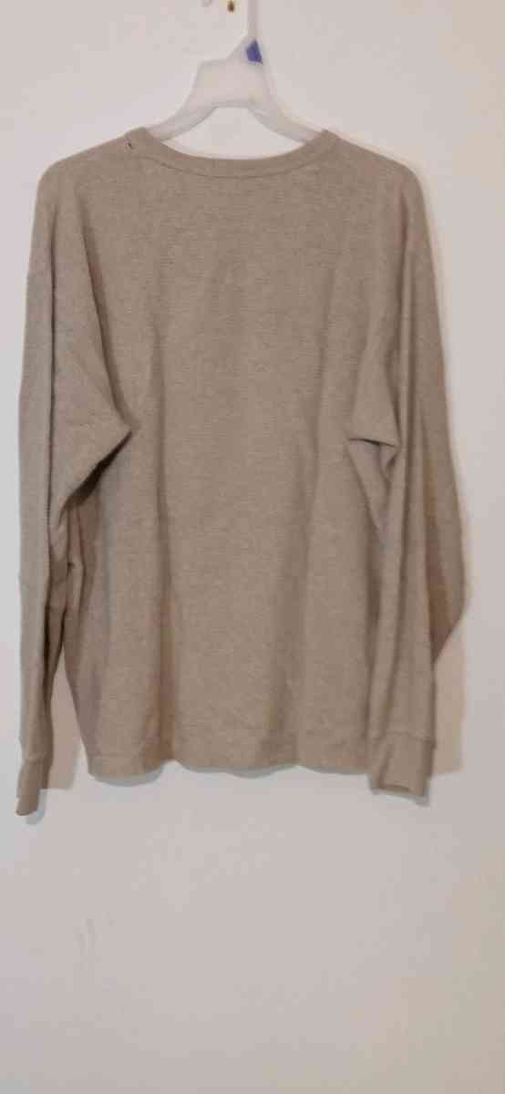 Mens Long Sleeve Waffle Dress Shirt Large - Dane, Wisconsin - FleaMarketBay