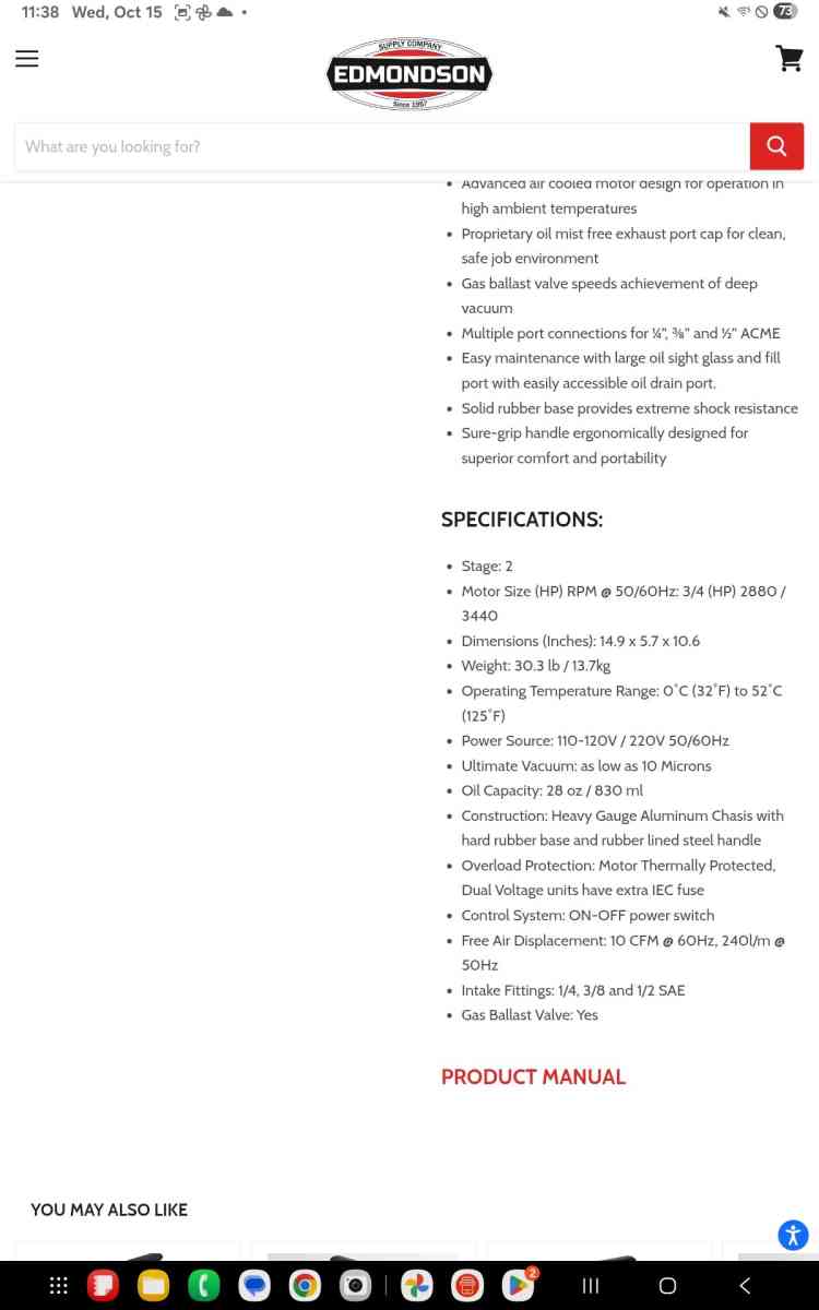8 and 10 inch CFM dual vacuum pumps 2 stage dual vacuum - San Francisco, California - FleaMarketBay