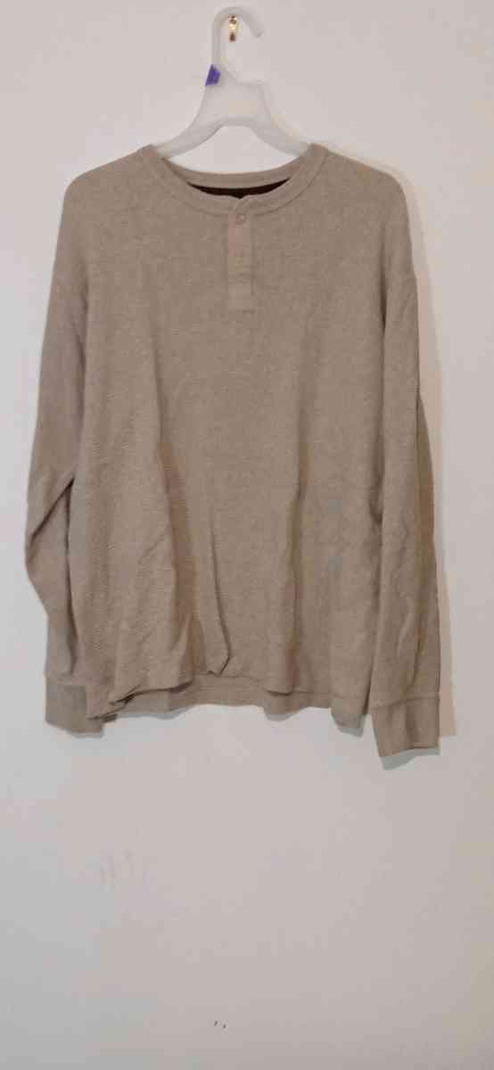 Mens Long Sleeve Waffle Dress Shirt Large - Dane, Wisconsin