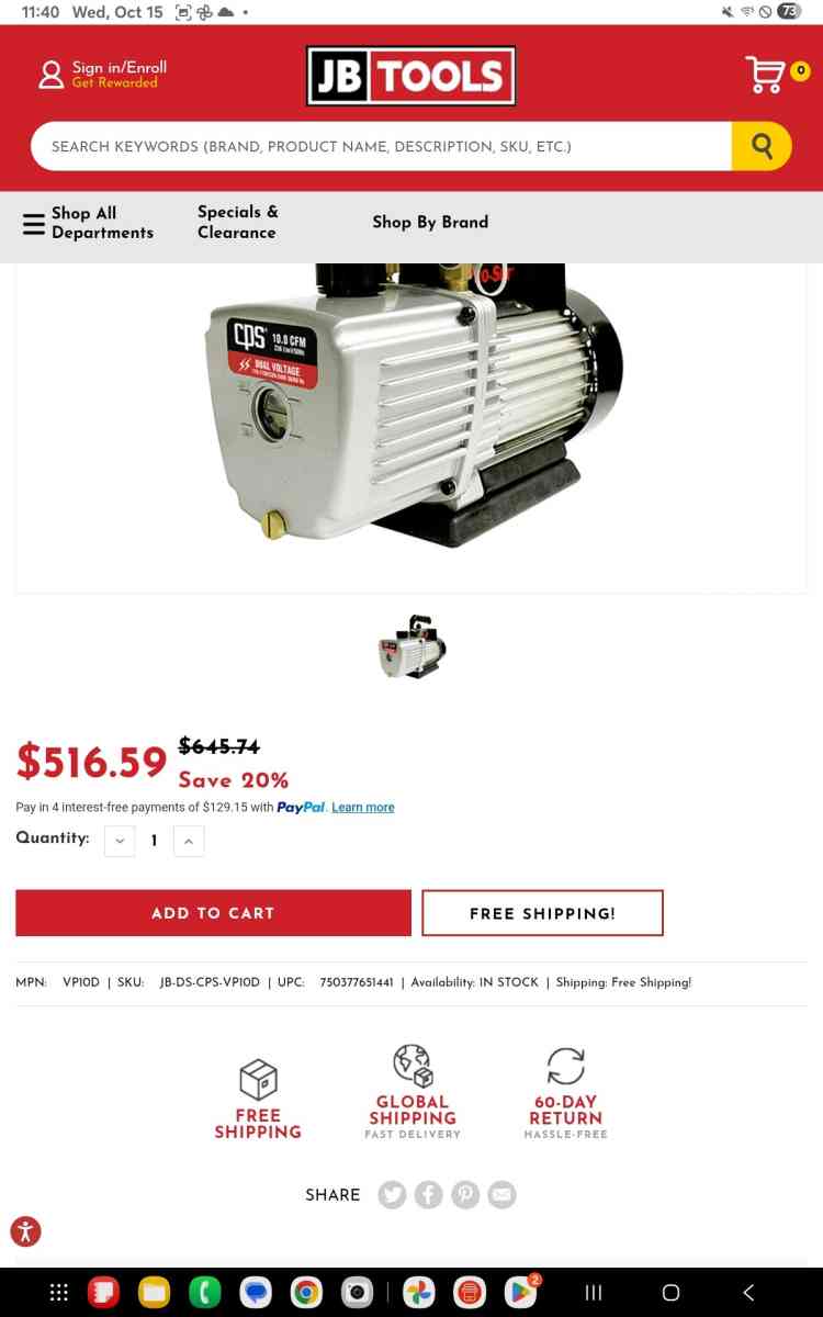 8 and 10 inch CFM dual vacuum pumps 2 stage dual vacuum - San Francisco, California - FleaMarketBay