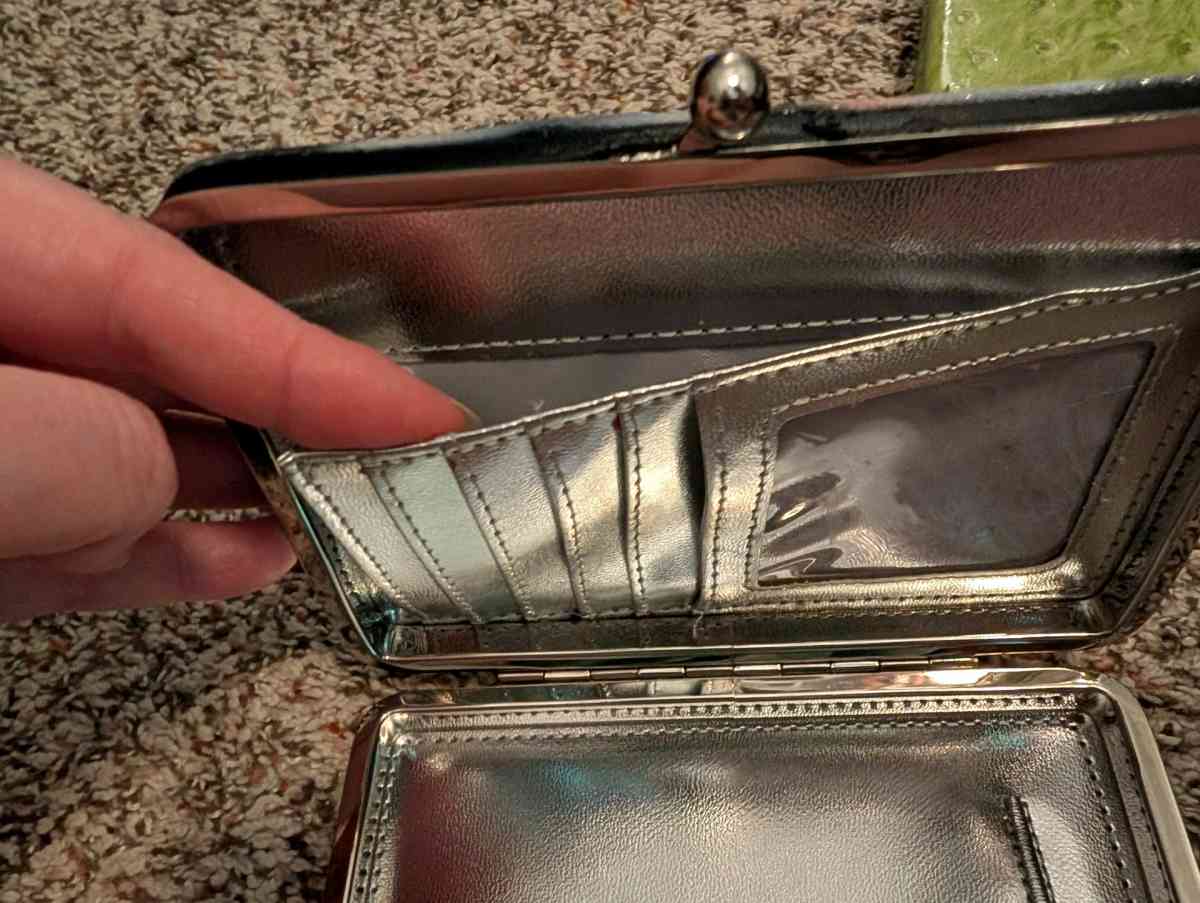 Black and gray with a hint of pink wallet - Savannah, Georgia - FleaMarketBay