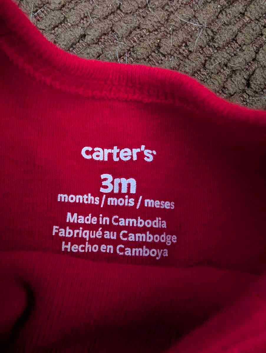 Baby Christmas reindeer long sleeve onesie - Savannah, Georgia - FleaMarketBay