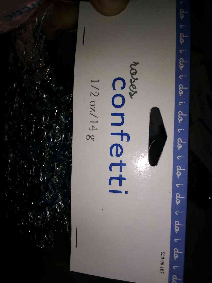 silver rose confetti x5