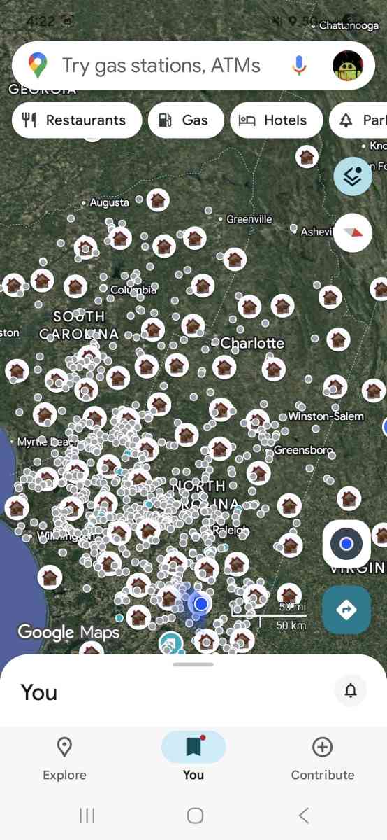 Urbex map for the Carolinas - Raleigh, North Carolina - FleaMarketBay