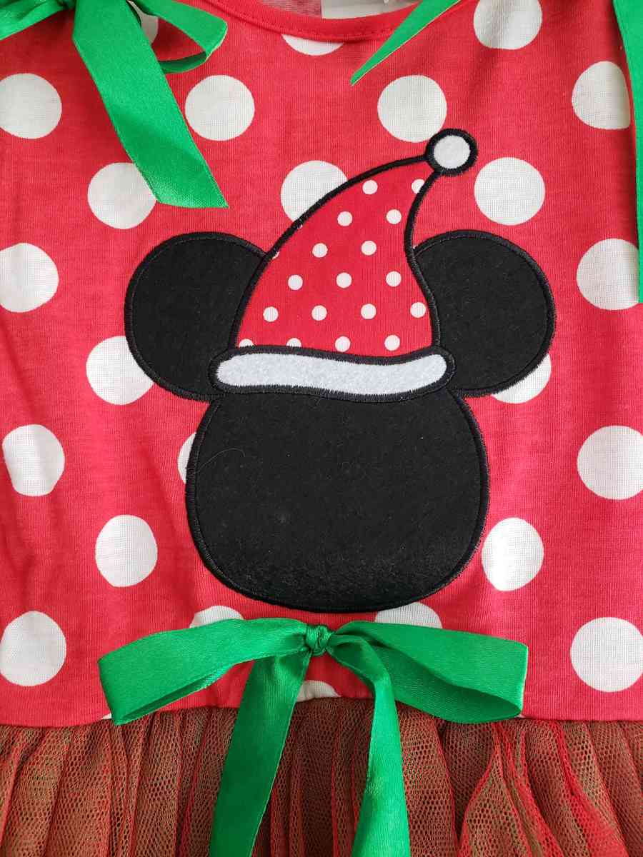 Santa Mickey Mouse Girls Christmas Dress - Streamwood, Illinois - FleaMarketBay