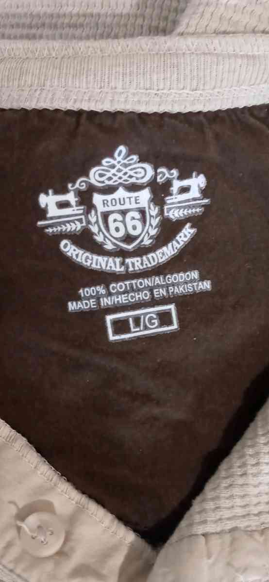 Mens Long Sleeve Waffle Dress Shirt Large - Dane, Wisconsin - FleaMarketBay