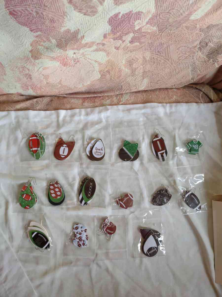 Football earrings - Gary, Indiana