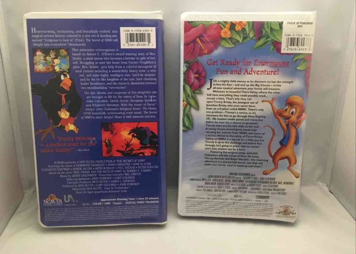 The Secret of NIMH  Sequel VHS 1994 used good condition see - Piscataway, New Jersey - FleaMarketBay