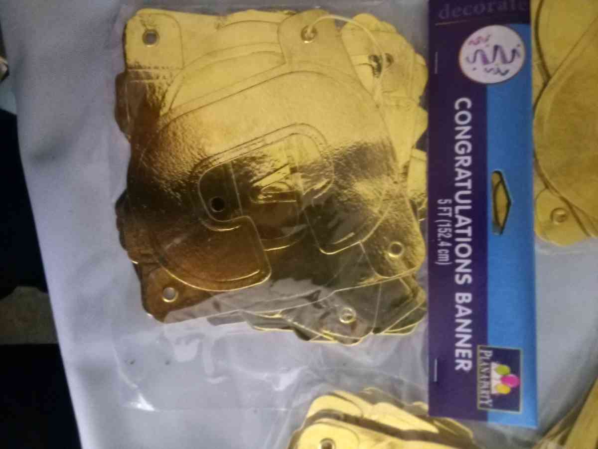 gold congratulations banner x5 - Saint Joseph, Michigan - FleaMarketBay