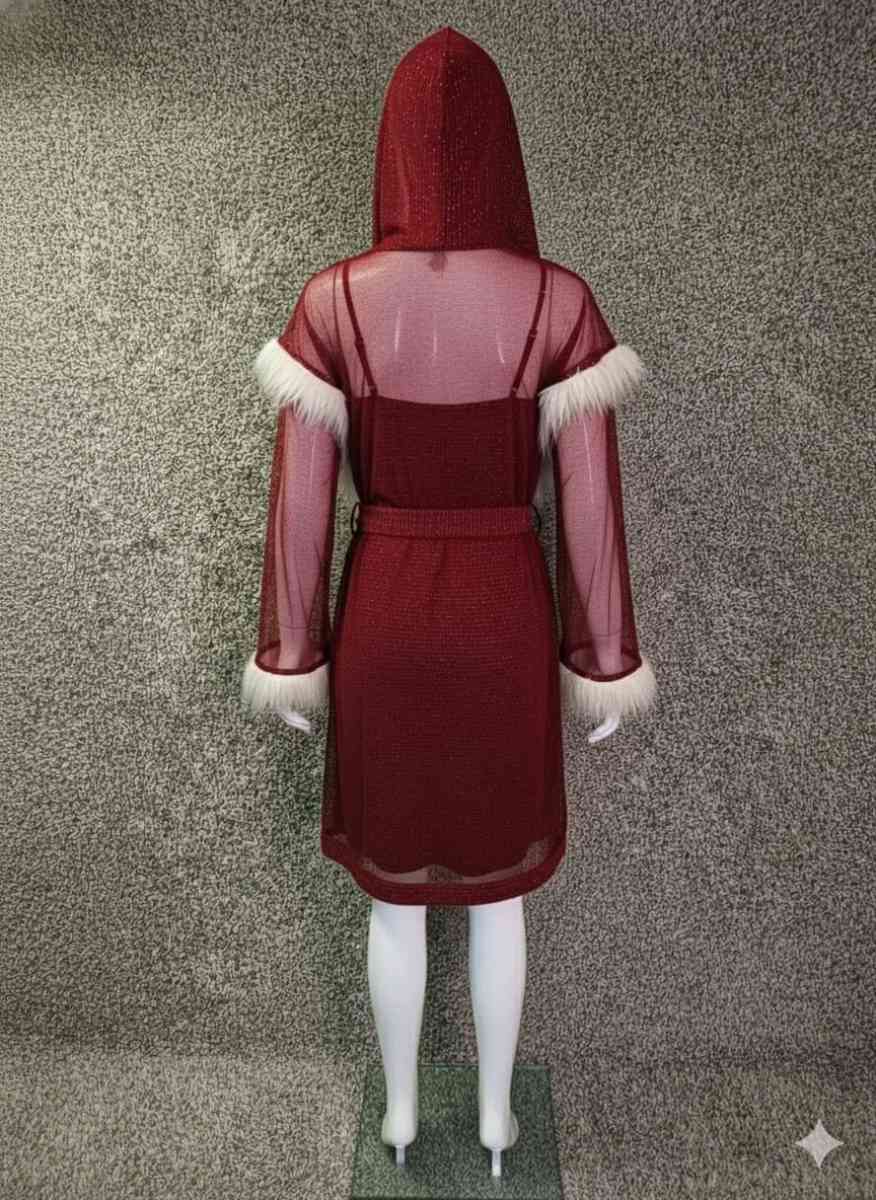 Womens Sexy Christmas Robe Lingerie Santa Costume Babydoll C - Columbus, Ohio - FleaMarketBay